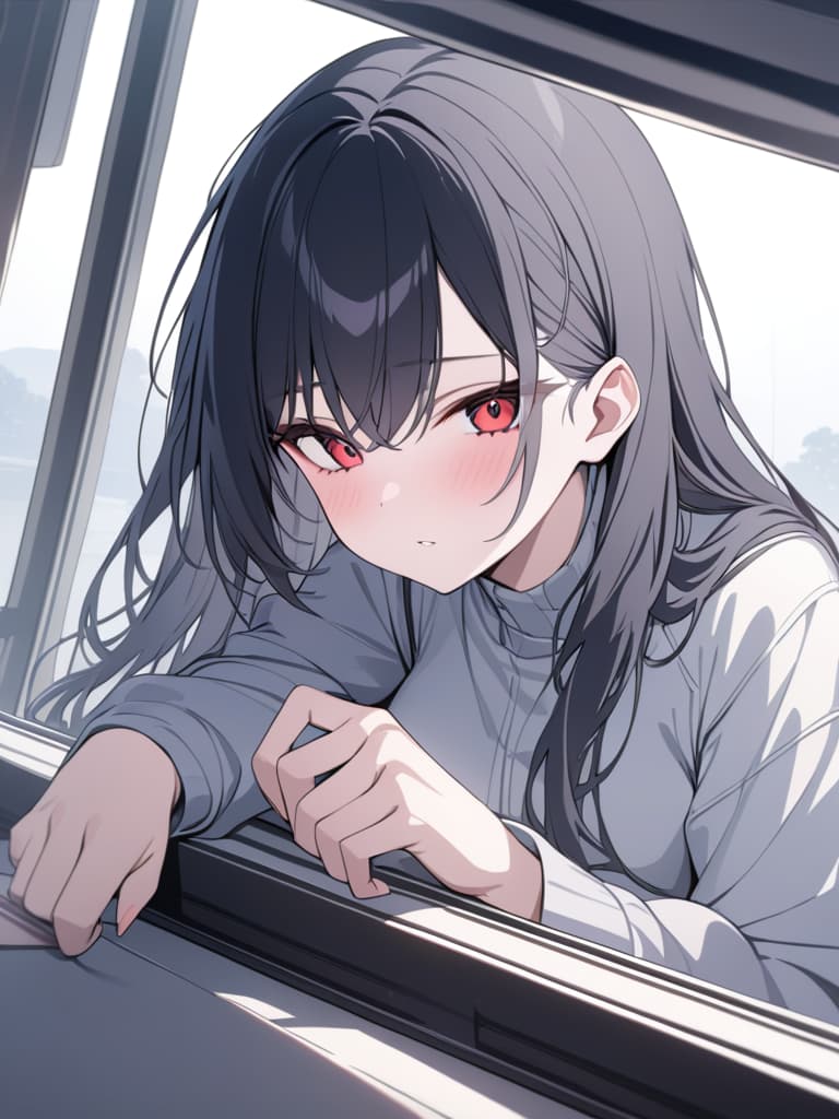  black hair, long hair, inside red, red eye, masterpiece, best quality,8k,ultra detailed,high resolution,an extremely delicate and beautiful,hyper detail