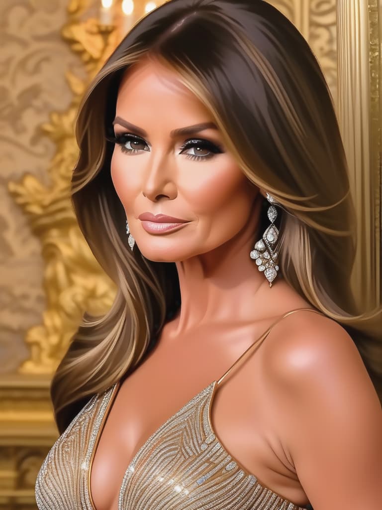  noble portrait of the beautiful and elegant melania trump