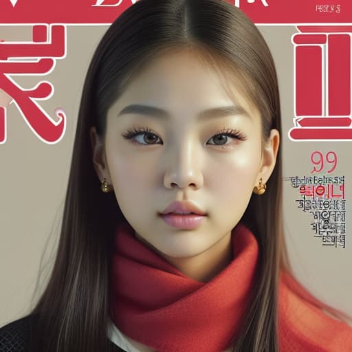  (--Style Photoralism, Jennie Kim),(full body::99,0) a close up of a woman with a red scarf on, blackpink jennie, popular south korean makeup, portrait of female korean idol, popular korean makeup, beautiful south korean woman, harpers bazaar, harper's bazaar, beautiful oriental woman, korean face features, dior campaign, korean audrey hepburn, vogue journal cover, inspired by Zhang Shuqi, detailed face of a asian girl