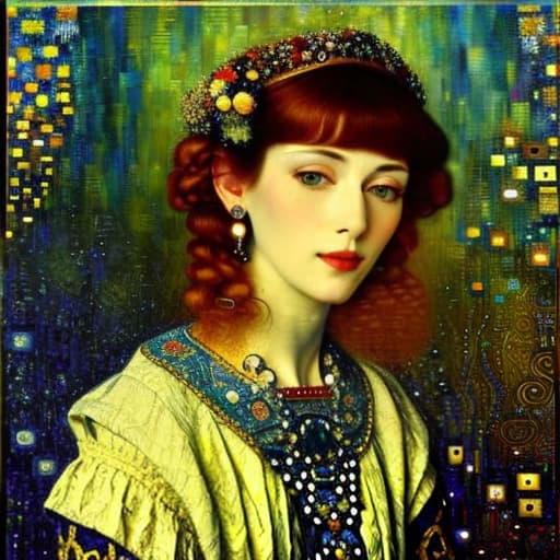  A painting by Klimt, (intricate details:1.12), hdr, (intricate details, hyperdetailed:1.15) hyperrealistic, full body, detailed clothing, highly detailed, cinematic lighting, stunningly beautiful, intricate, sharp focus, f/1. 8, 85mm, (centered image composition), (professionally color graded), ((bright soft diffused light)), volumetric fog, trending on instagram, trending on tumblr, HDR 4K, 8K