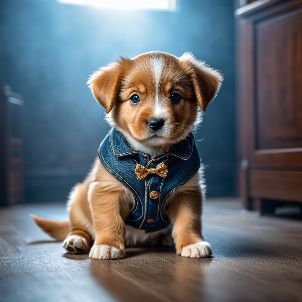  a photo of the cutest puppy dog ever hyperrealistic, full body, detailed clothing, highly detailed, cinematic lighting, stunningly beautiful, intricate, sharp focus, f/1. 8, 85mm, (centered image composition), (professionally color graded), ((bright soft diffused light)), volumetric fog, trending on instagram, trending on tumblr, HDR 4K, 8K