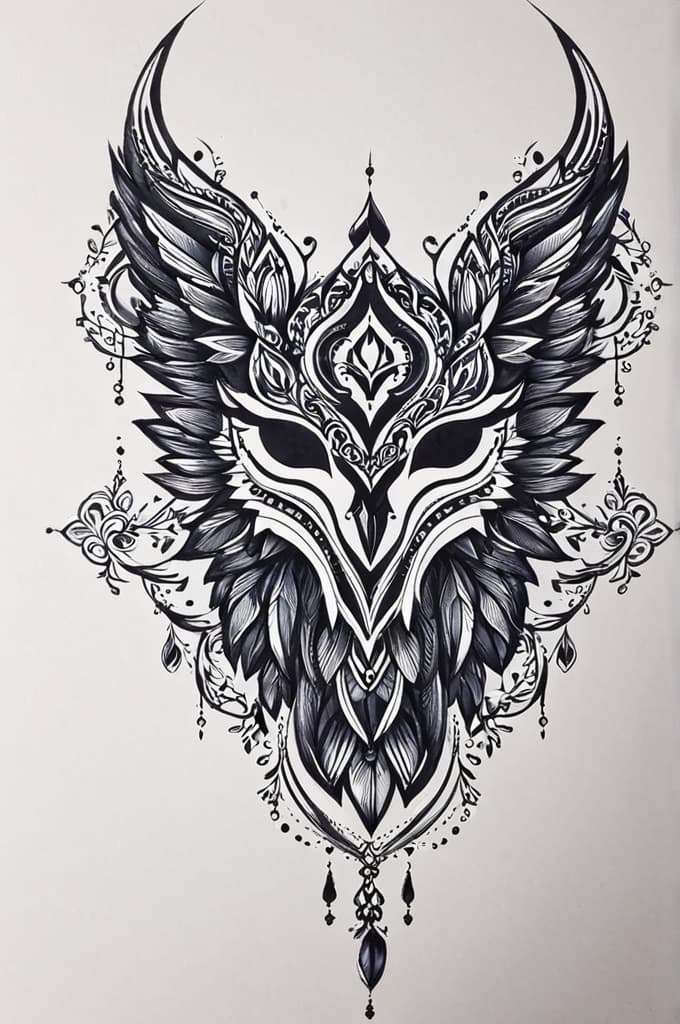  4 different tattoo ideas, (tattoo sketch:1.25), drawing