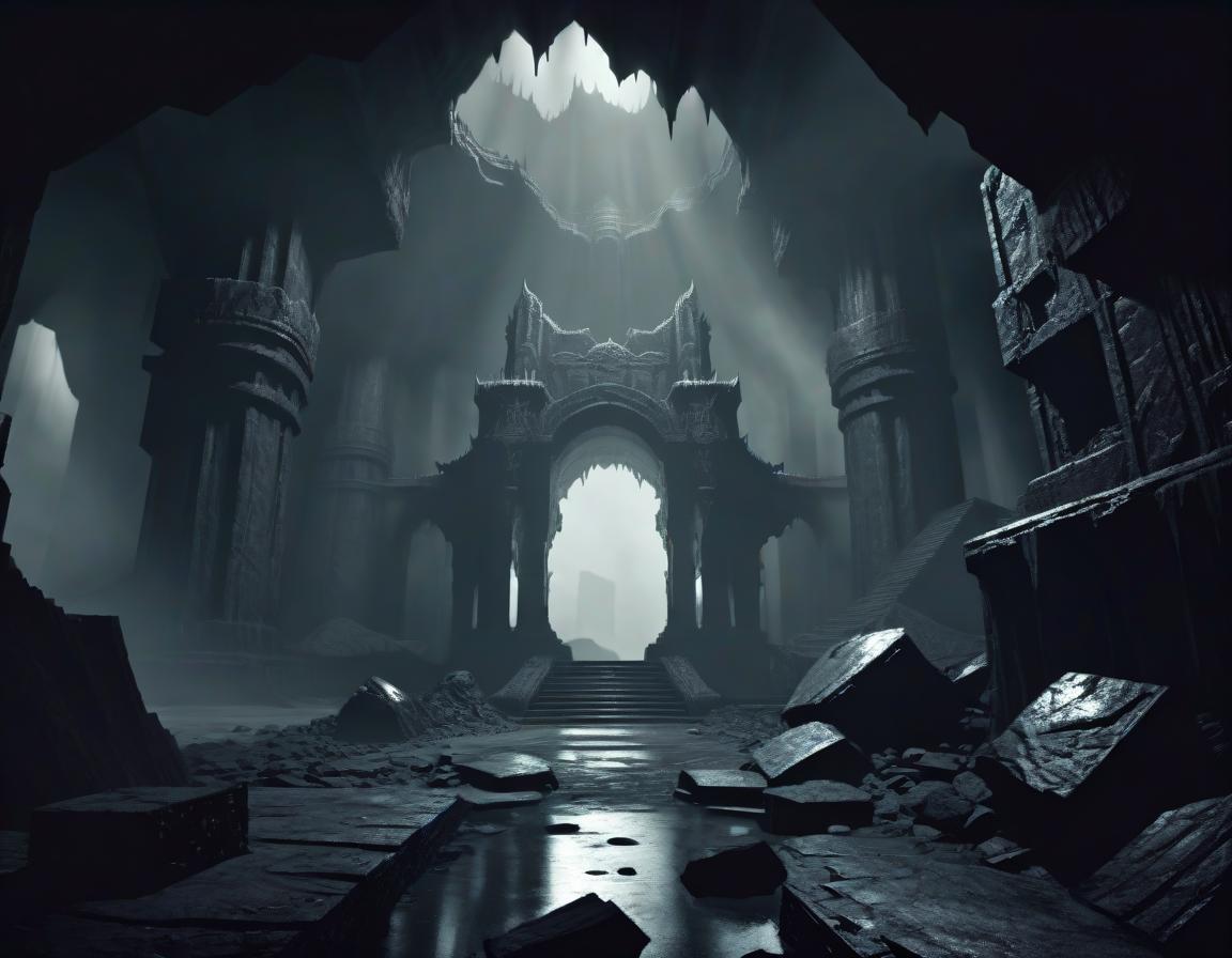  demon's lair. gloomy atmosphere