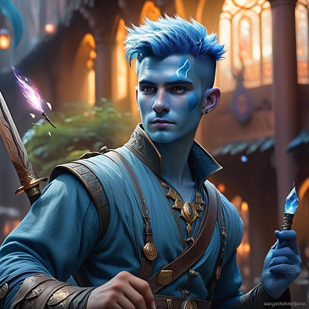  ethereal fantasy concept art of genazi air, man, bristles on the face, rough facial features, scar on the face, short hairstyle, blue hair, air magician, sorcerer, all body, 8k,hdr, masterpiece, hyperrealisme, extreme detalied, . magnificent, celestial, ethereal, painterly, epic, majestic, magical, fantasy art, cover art, dreamy, perfecteyes, hkmagic