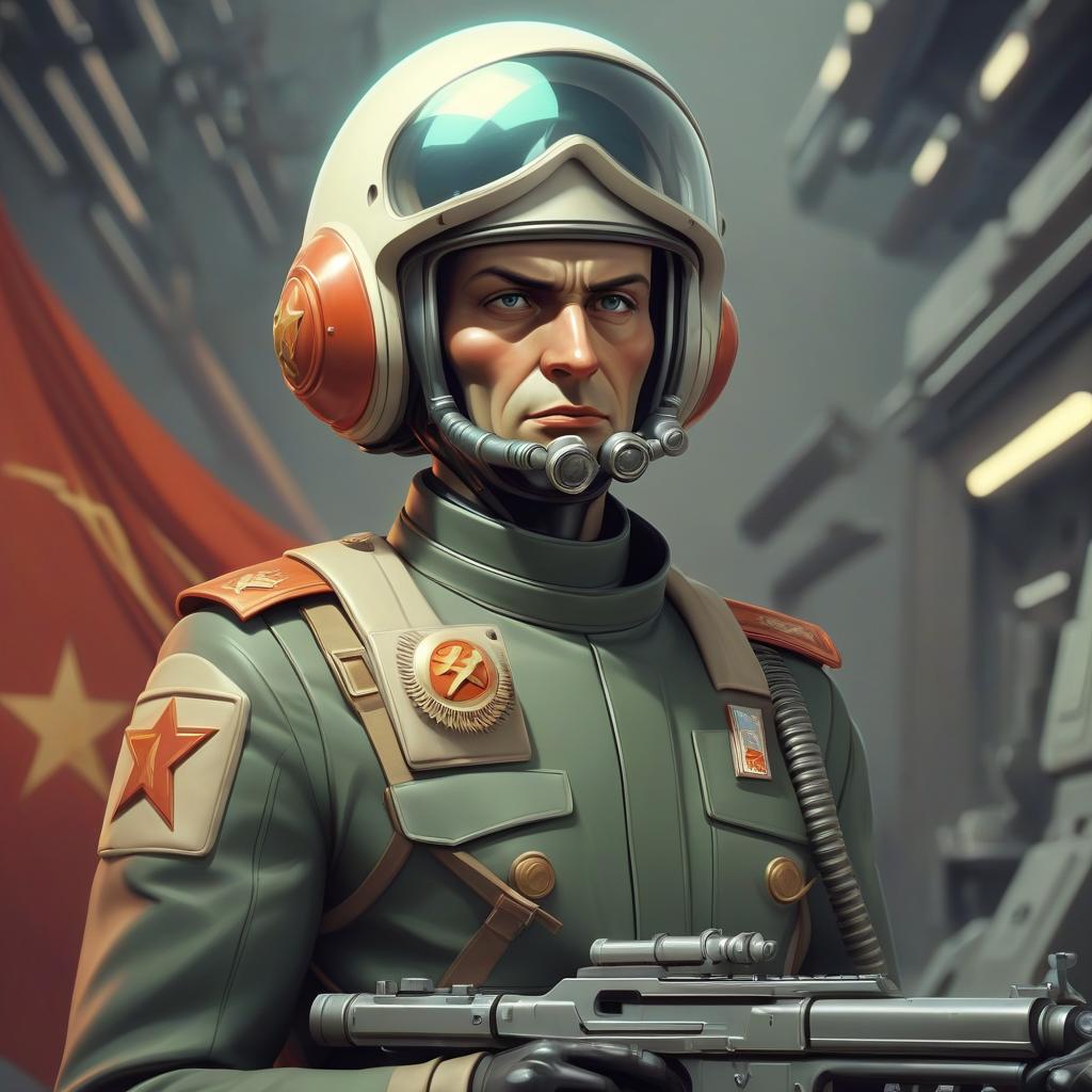  soviet supersoldier retro futurism