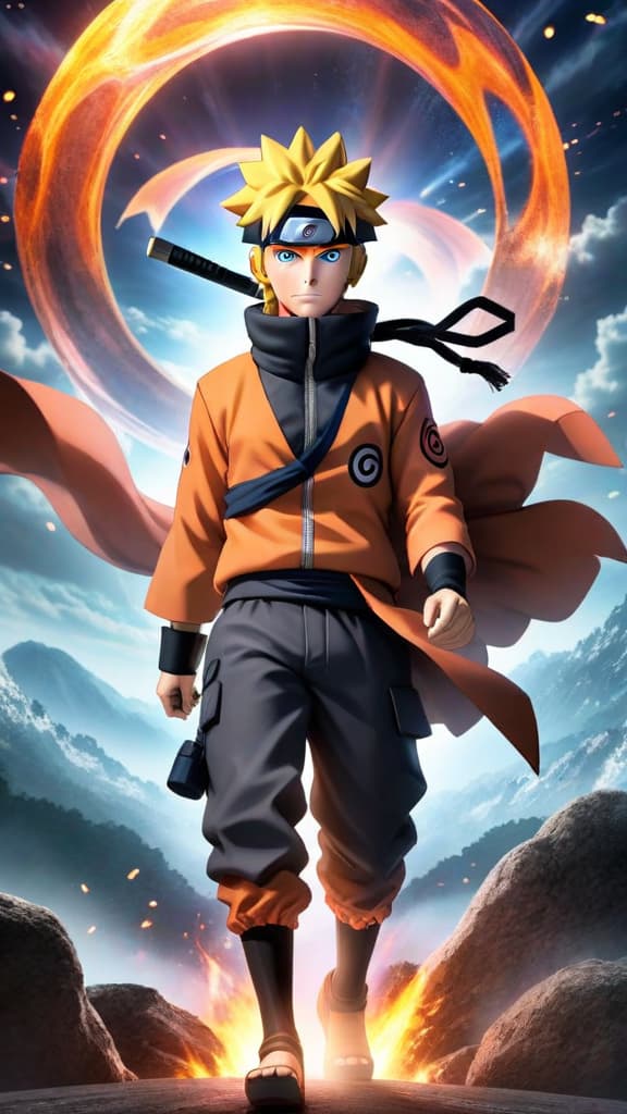  anime art of naruto from naruto series with sharingan clashing with sasuke from naruto series with kurama's power hyperrealistic, full body, detailed clothing, highly detailed, cinematic lighting, stunningly beautiful, intricate, sharp focus, f/1. 8, 85mm, (centered image composition), (professionally color graded), ((bright soft diffused light)), volumetric fog, trending on instagram, trending on tumblr, HDR 4K, 8K