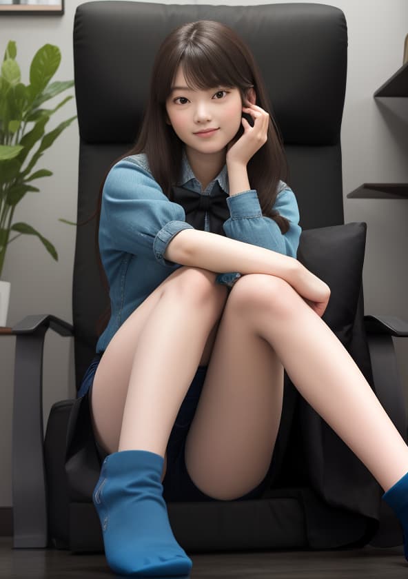  masterpiece, best quality, sitting girl, feet in front of camera