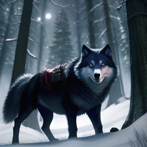  The Girl in the Red Cloak with the Wolf in the Dark Forest detailed digital painting, a photorealistic painting, art photography, bloody, scarred, scary, horror, spooky, nightmare, ultra detailed, hyper focus, high res, unreal engine, masterpiece, , (masterpiece, best quality:1.5), HDR 4K, 8K