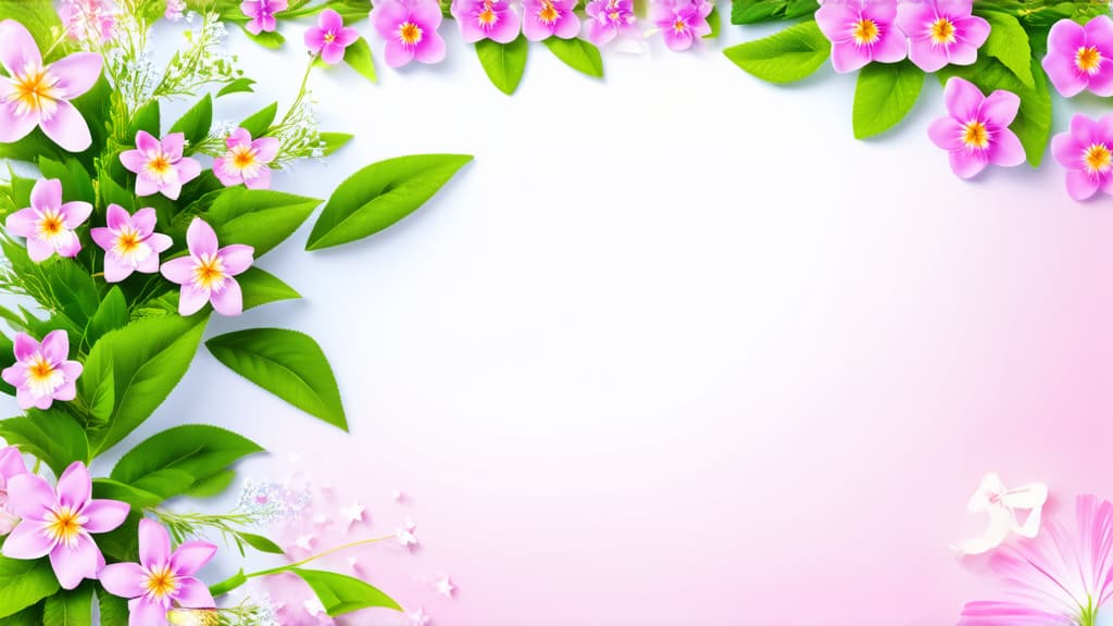  beautiful light background for a greeting card with delicate spring flowers ar 16:9 {prompt}, maximum details