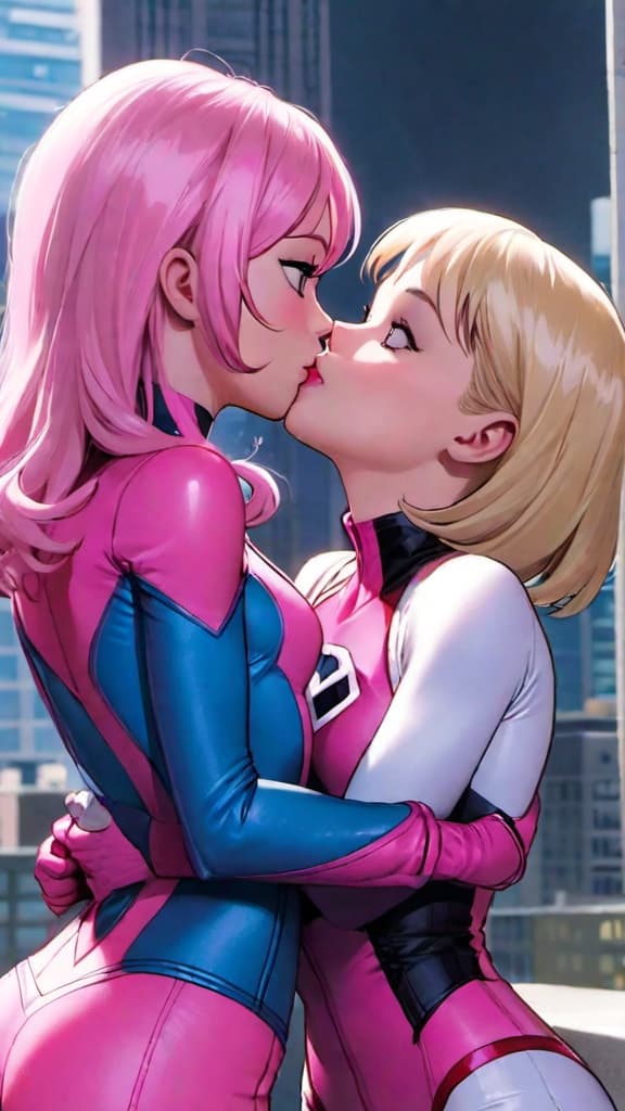  gwenpool making out with Gwen Stacy