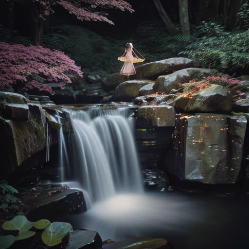  beautifil.little.girl.waterfall.lotus.duck. hyperrealistic, full body, detailed clothing, highly detailed, cinematic lighting, stunningly beautiful, intricate, sharp focus, f/1. 8, 85mm, (centered image composition), (professionally color graded), ((bright soft diffused light)), volumetric fog, trending on instagram, trending on tumblr, HDR 4K, 8K