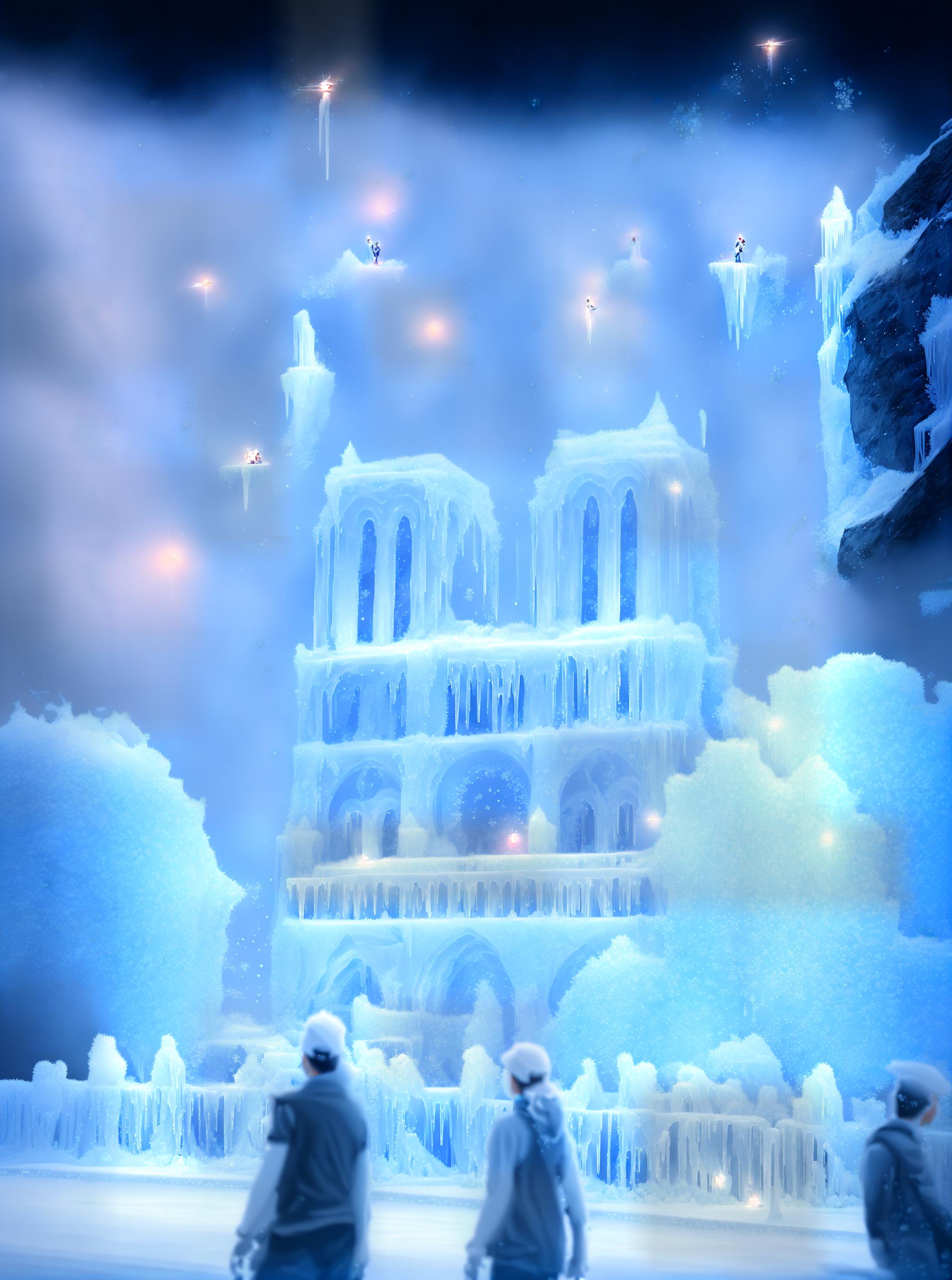  a image of a slightly frosty scene composed of {description}, icy cavern background, icicles, ice elemental, symmetrical, stylised, soft lighting, wlop, rossdraws, concept art, digital painting, no floating faces