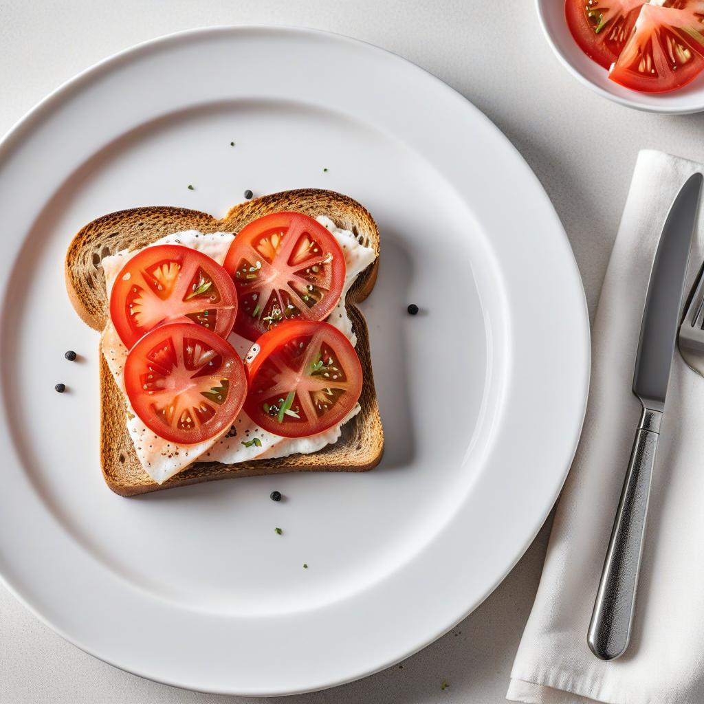  realistic close up portrait meal photo of (((Toast with tomato and smoked fish))), with (smoked fish filet, Pink sliced, Whole wheat bread, Black pepper), ((served in a white plate)), ((with white background)), (((Healthy Eating Plate))), (((Harvard Eating Plate))), ((food photography)), with macro lens, shallow depth of field, highly detailed, natural lighting, natural colors, photorealism, Canon EOS R3, nikon, f/1.4, ISO 200, 1/160s, 8K, RAW, unedited, in-frame hyperrealistic, full body, detailed clothing, highly detailed, cinematic lighting, stunningly beautiful, intricate, sharp focus, f/1. 8, 85mm, (centered image composition), (professionally color graded), ((bright soft diffused light)), volumetric fog, trending on instagram, trending on tumblr, HDR 4K, 8K