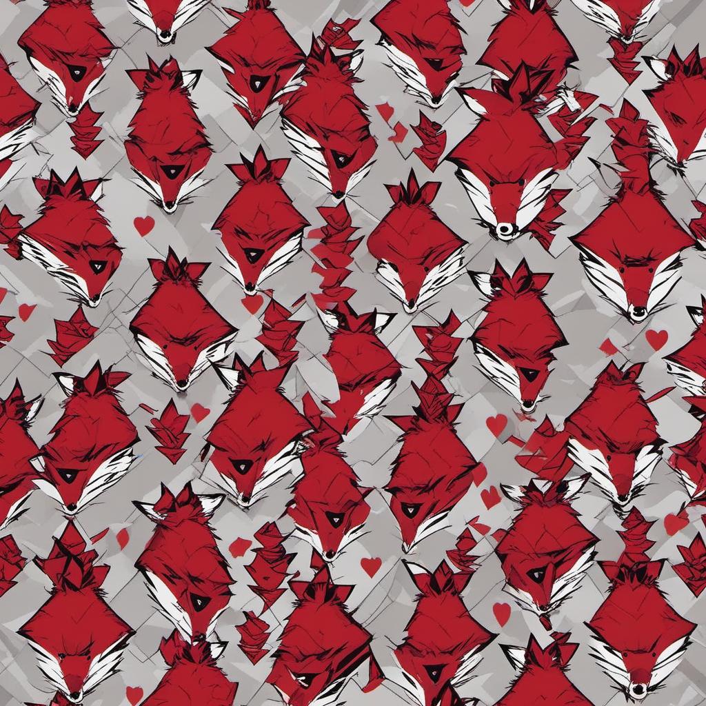  create an image of a fox dressed as a gangster with red bandana, profile image style