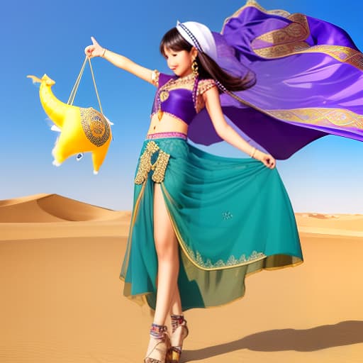  Arabian, flying carpet, magic lamp, in the desert ファッション