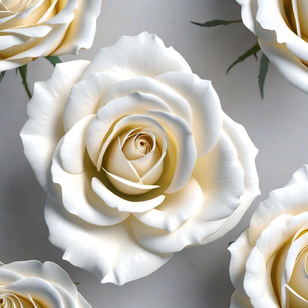  professional 3d model white rose with red around edges. octane render, highly detailed, volumetric, dramatic lighting