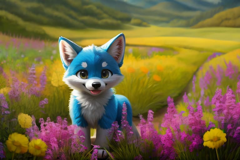  (small:2), (young:2) male, human man, anthro, , small, blue fur, fur, fur, micro s, big s, , cute, , erected , canine , canine balls, golden toe tip, golden , perfect anatomy, detailed face, full body, , , ed harms, transforming into feral , on a flowery meadow, open eyes, masterpiece, 4k, fine details,