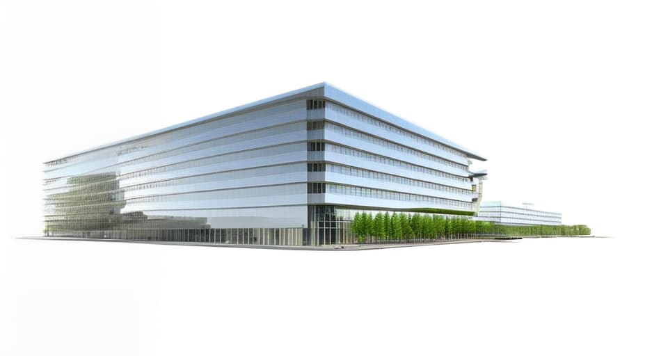 mdjrny-v4 style architecture, high quality, exterior perspective, a new headquarters building to be constructed at the headquarters plant of suzuki, an automobile manufacturer located in hamamatsu, japan. a building befitting suzuki, full of functional beauty that embodies suzuki's corporate culture.