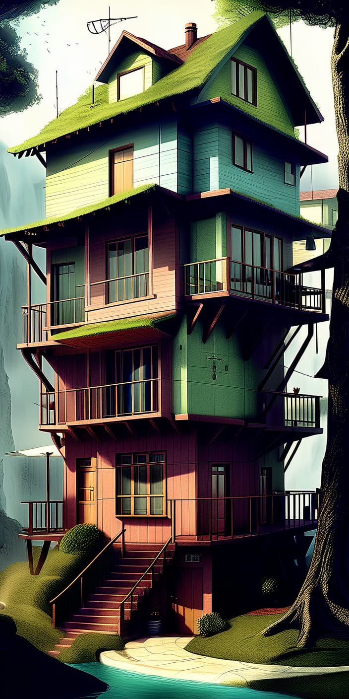  concept art 4. home . digital artwork, illustrative, painterly, matte painting, highly detailed