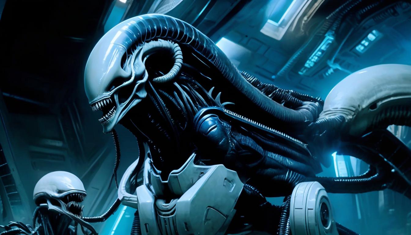  xenomorph, monster, space, realism, horror, bio, mechanics, ancient egypt