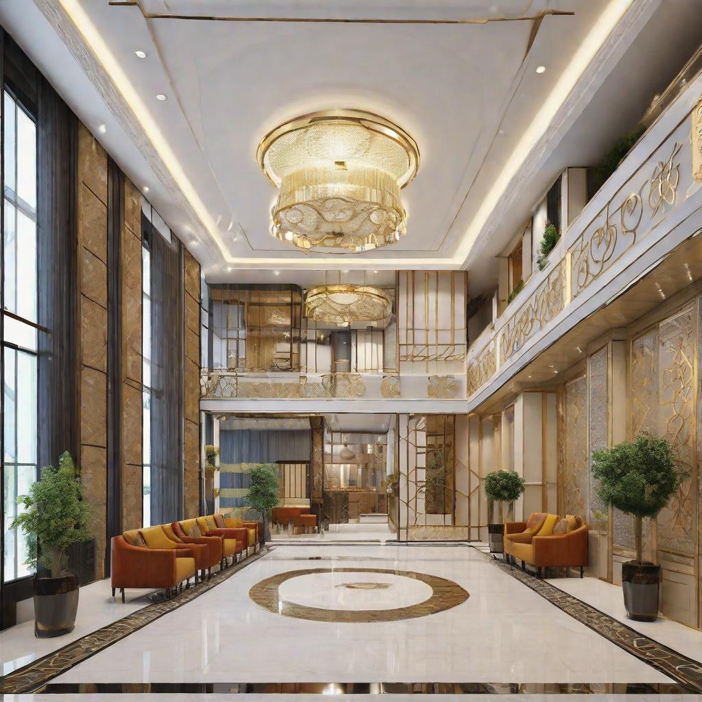  masterpiece, best quality,Ethiopian style G+4 commercial building with detailed interior decoration drawings, G+0 FOR BANKS G+2 FOR CLINIC AND G+3 AND ABOVE FOR RESTORANT AND OTHERS,