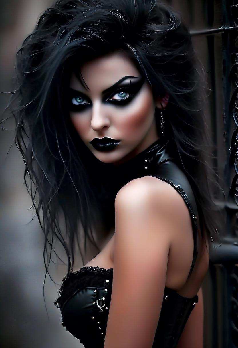  macabre style thieves in a black leather corset. eyes, head and face don't change. . dark, gothic, grim, haunting, highly detailed, perfecteyes, perfect hands