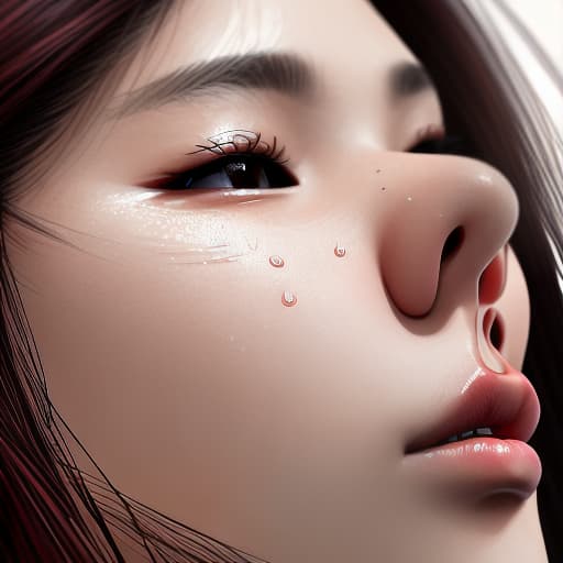  Jennie Kim, a close up of a woman's showing her , view from the side”, hq ”, detailed ”, detailed”, soft smooth skin, , stained”, 8 k beautiful, dripping long hair, high definition”, highly detailed”, highly detailed ”, gape, panoramic view of , finely detailed, smooth red skin, finely detailed feature, very detailed”