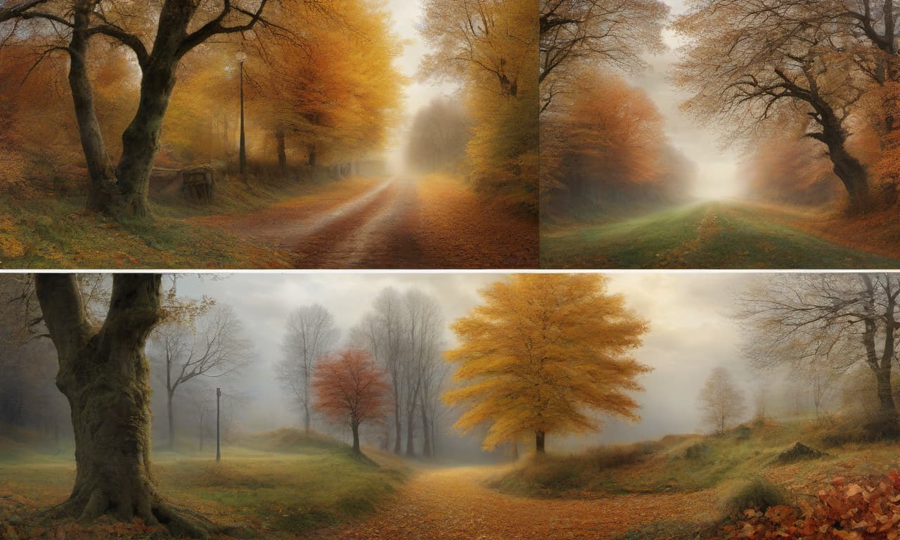  hyperrealistic art autumn day in positive and negative. . extremely high resolution details, photographic, realism pushed to extreme, fine texture, incredibly lifelike, perfect hands