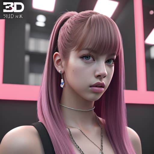  --Style Hyperrealistic, 3D Model, Lisa BlackPink