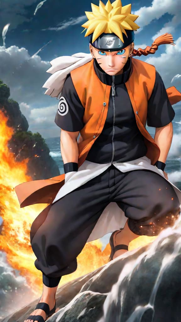  anime art of naruto uzumaki dreaming to become the hokage, embodying determination and ambition. hyperrealistic, full body, detailed clothing, highly detailed, cinematic lighting, stunningly beautiful, intricate, sharp focus, f/1. 8, 85mm, (centered image composition), (professionally color graded), ((bright soft diffused light)), volumetric fog, trending on instagram, trending on tumblr, HDR 4K, 8K