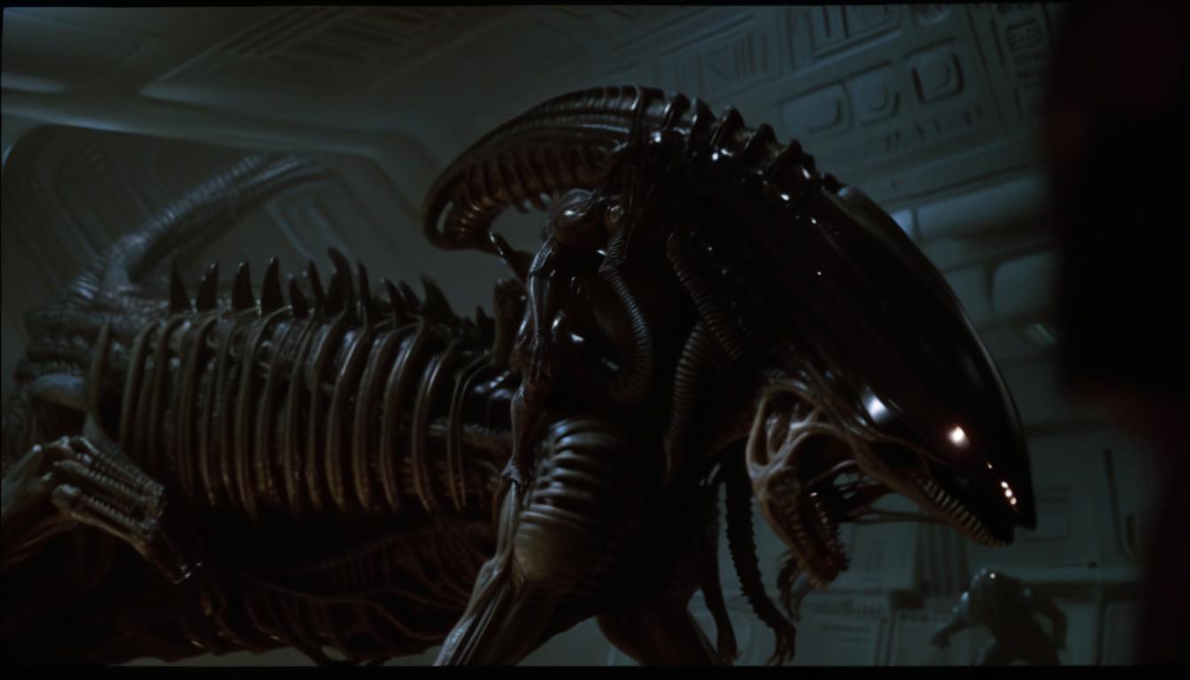  xenomorph, monster, space, realism, horror, bio, mechanics, ancient egypt