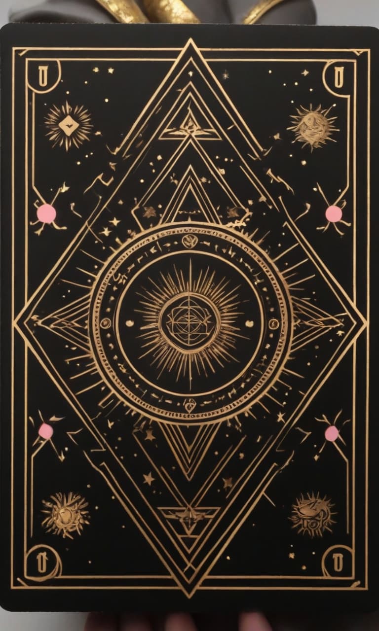  pink, gold, black, white tarot, perfect hands