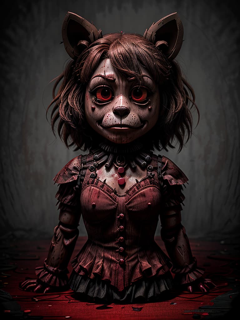  All fnaf ucn animatronics merged into one, bloodstainai, horror, fear