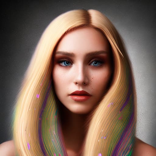 portrait+ style Russian LGBT queer model blonde female face