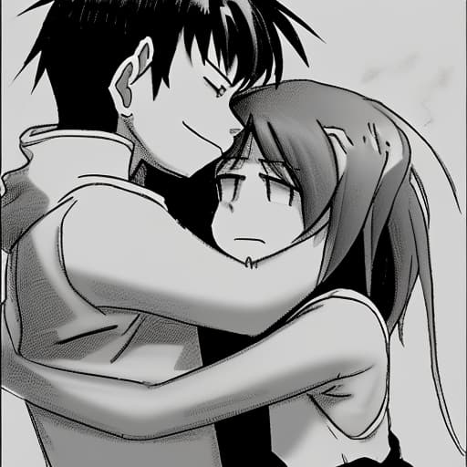   and girl 18+ komi and cruz hugging each other