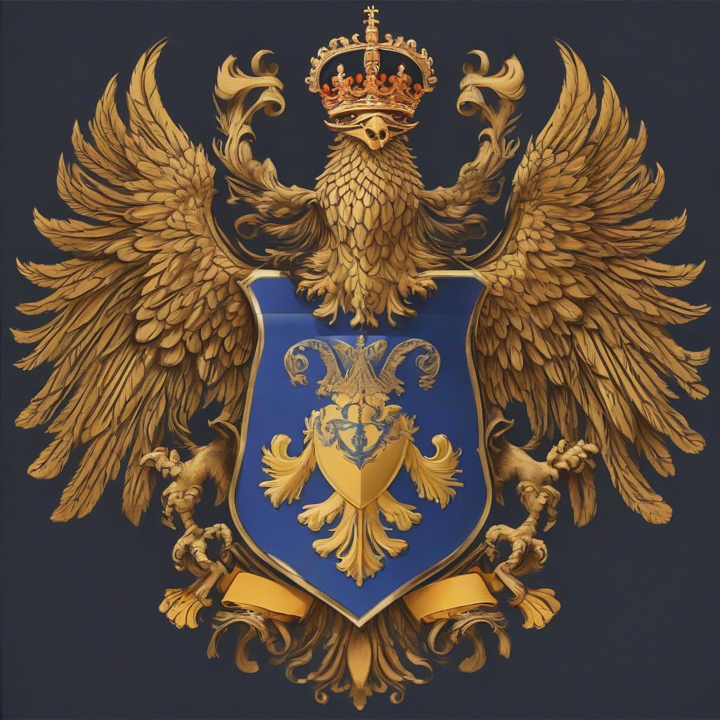  coat of arms with a double headed eagle.