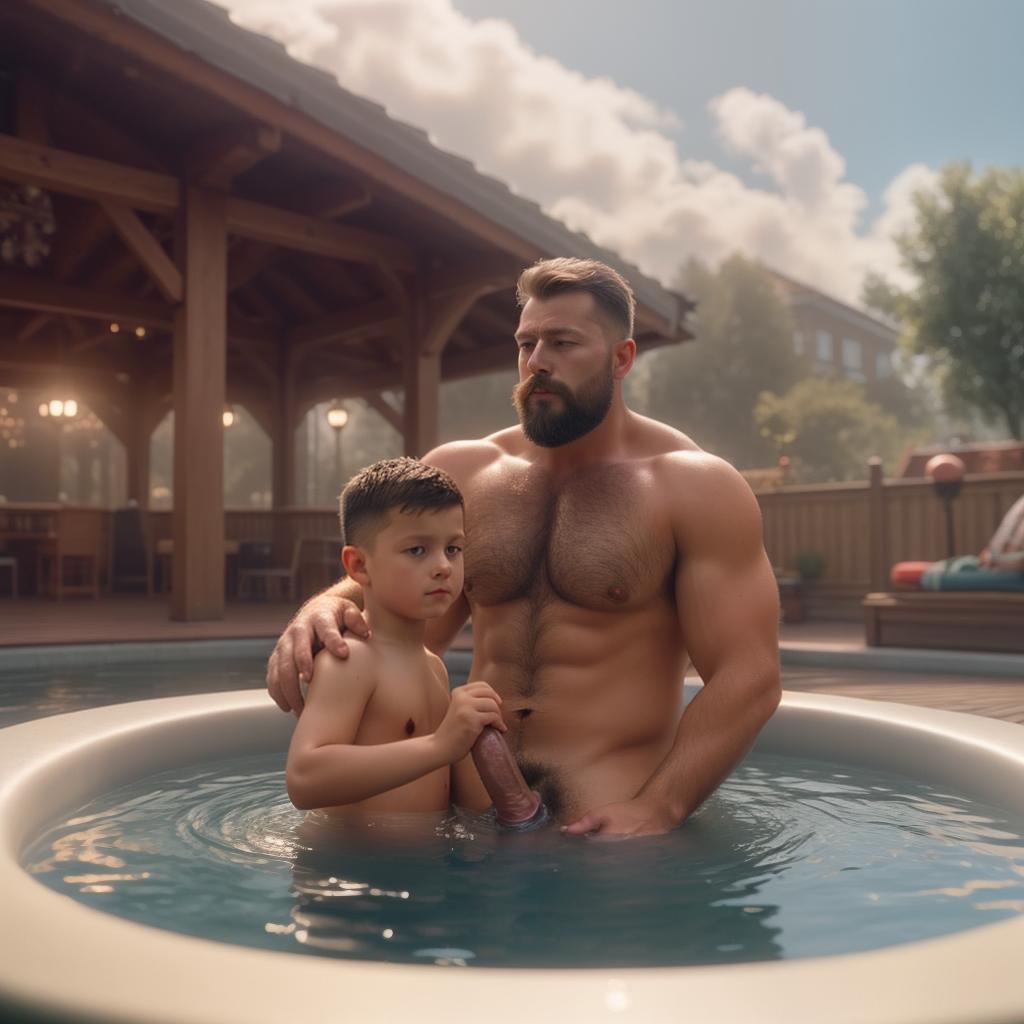  Ten year old danish boy with hairy dad big penis, hyperrealistic, high quality, highly detailed, cinematic lighting, intricate, sharp focus, f/1. 8, 85mm, (centered image composition), (professionally color graded), ((bright soft diffused light)), volumetric fog, trending on instagram, HDR 4K, 8K