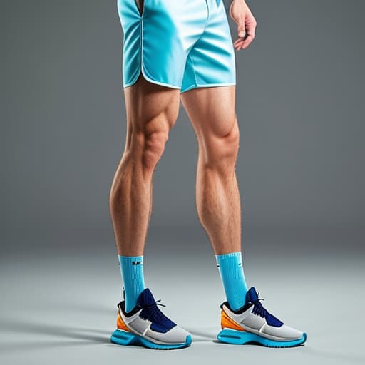  man wearing high cut pale blue satin shorts hyperrealistic, full body, detailed clothing, highly detailed, cinematic lighting, stunningly beautiful, intricate, sharp focus, f/1. 8, 85mm, (centered image composition), (professionally color graded), ((bright soft diffused light)), volumetric fog, trending on instagram, trending on tumblr, HDR 4K, 8K