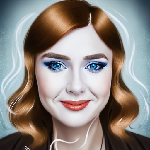 portrait+ style Russian LGBT queer comedian actress blonde female face