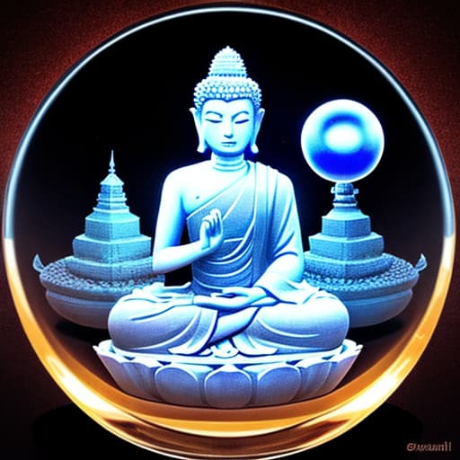  There are five Buddha images visible in the crystal ball. The Buddha images are standing upside down. Men Fashion