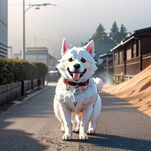  convert the dog in image into anime dog hyperrealistic, full body, detailed clothing, highly detailed, cinematic lighting, stunningly beautiful, intricate, sharp focus, f/1. 8, 85mm, (centered image composition), (professionally color graded), ((bright soft diffused light)), volumetric fog, trending on instagram, trending on tumblr, HDR 4K, 8K