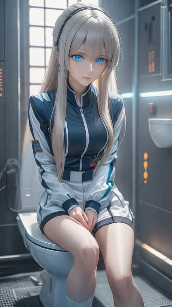  small, tiny, thin, gaunt, , pale, sweaty, long haired old in a transparent tennistop up open crotch sitting with blue eyes, thin, fair, long hair and extremely perky s and a big on an open toilet. full body shot, frontal perspective. realistic shot., ((anime)) hyperrealistic, full body, detailed clothing, highly detailed, cinematic lighting, stunningly beautiful, intricate, sharp focus, f/1. 8, 85mm, (centered image composition), (professionally color graded), ((bright soft diffused light)), volumetric fog, trending on instagram, trending on tumblr, HDR 4K, 8K