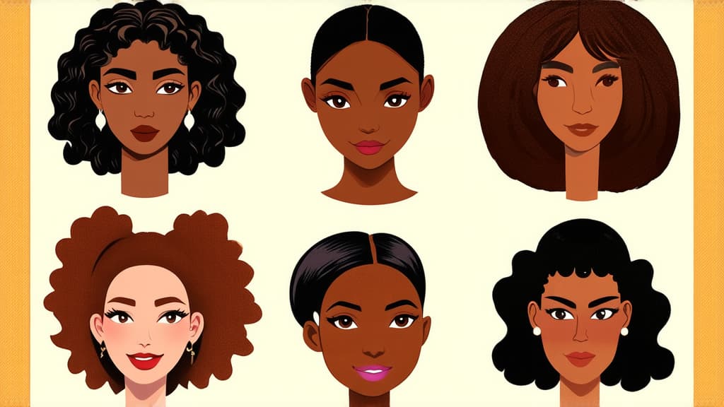  flat illustration, flaticon, (illustration:1.15), different beauty. set of different female heads. different races and nationalities. colored hand drawn illustration ar 16:9, [cory loftis, strobist, pascal campion :: 0.2]