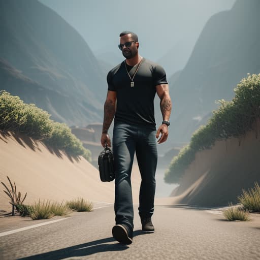  gta san Andreas hyperrealistic, full body, detailed clothing, highly detailed, cinematic lighting, stunningly beautiful, intricate, sharp focus, f/1. 8, 85mm, (centered image composition), (professionally color graded), ((bright soft diffused light)), volumetric fog, trending on instagram, trending on tumblr, HDR 4K, 8K