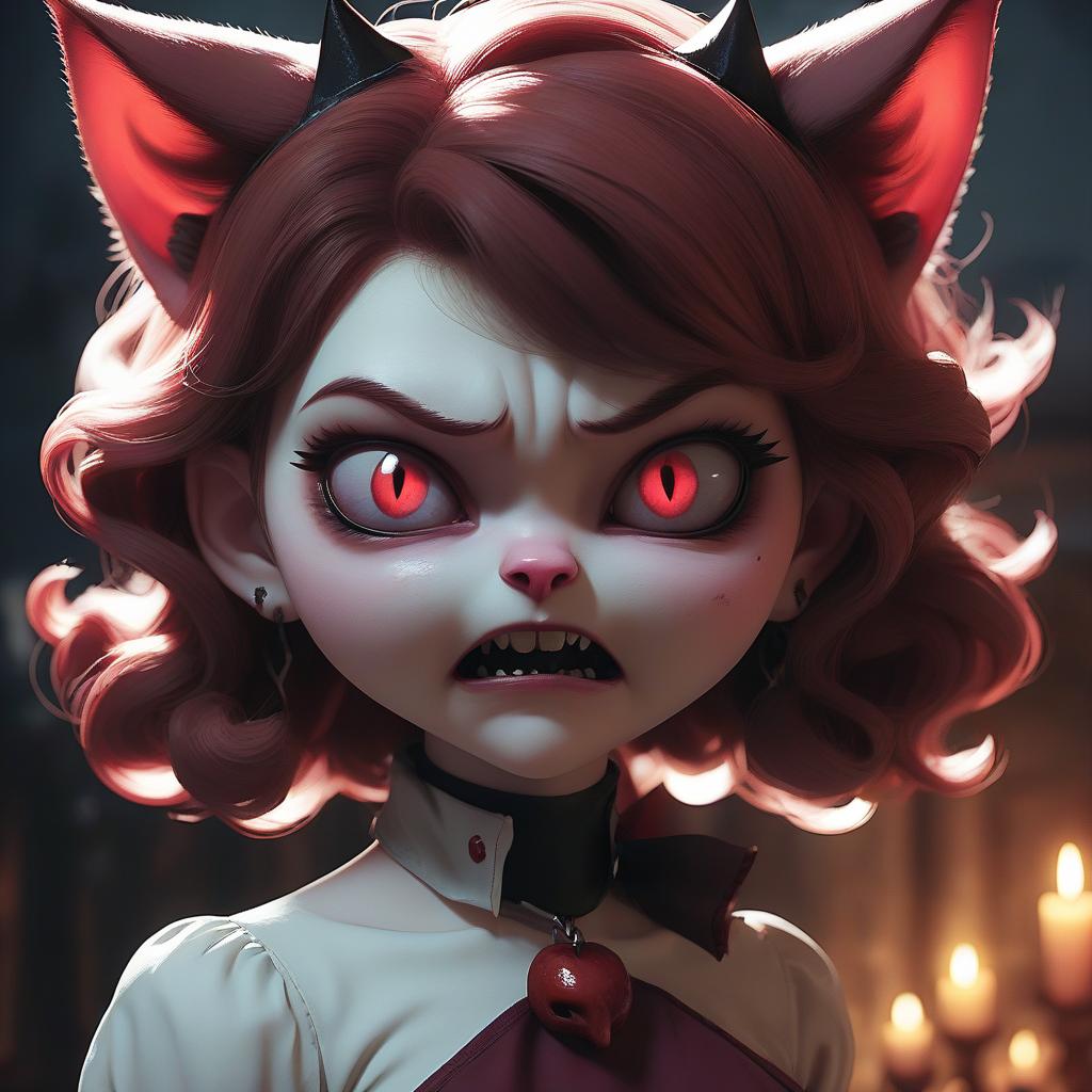  the character of halow kitty, in which the devils possessed and she is furious