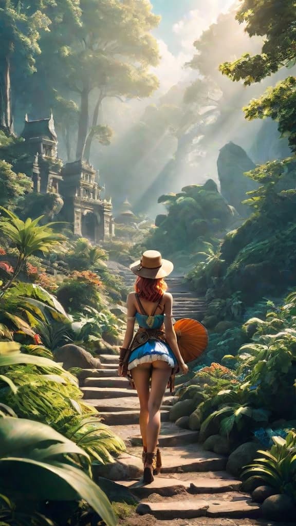  anime art: explore the connection to elbaf, the land of giants, crucial in one piece lore. hyperrealistic, full body, detailed clothing, highly detailed, cinematic lighting, stunningly beautiful, intricate, sharp focus, f/1. 8, 85mm, (centered image composition), (professionally color graded), ((bright soft diffused light)), volumetric fog, trending on instagram, trending on tumblr, HDR 4K, 8K