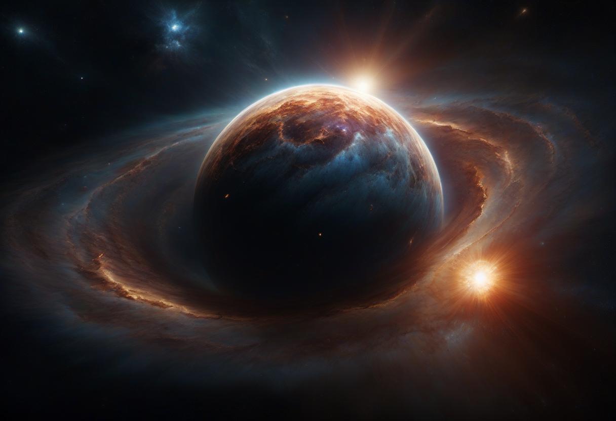  hyperrealistic art quasar, a supernova planet . extremely high resolution details, photographic, realism pushed to extreme, fine texture, incredibly lifelike