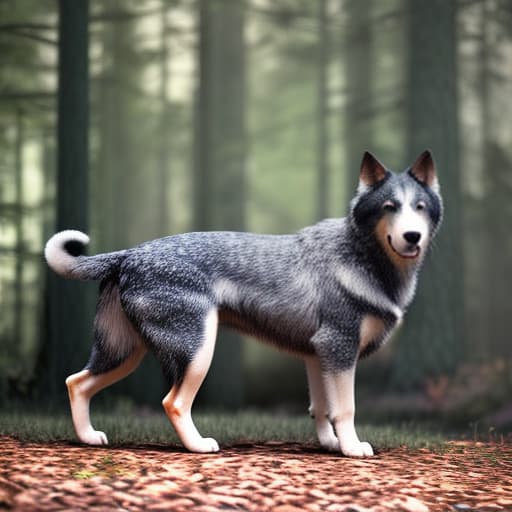 redshift style A rare giant dog hyperrealistic, full body, detailed clothing, highly detailed, cinematic lighting, stunningly beautiful, intricate, sharp focus, f/1. 8, 85mm, (centered image composition), (professionally color graded), ((bright soft diffused light)), volumetric fog, trending on instagram, trending on tumblr, HDR 4K, 8K