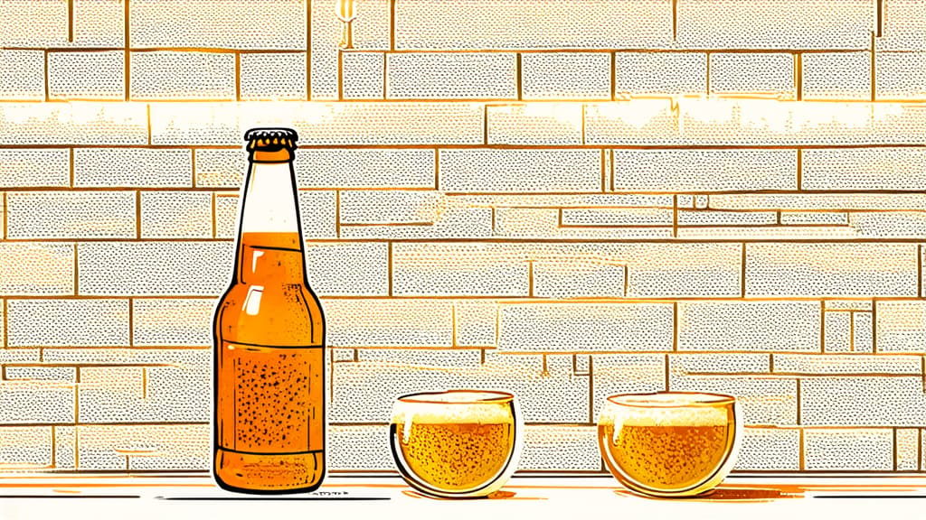  flat illustration, flaticon, (illustration:1.15), beer, illustration, on white background, outline ar 16:9, [cory loftis, strobist, pascal campion :: 0.2]