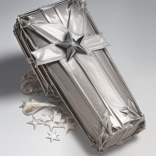  package of silver carcass with a star stands vertically on a white background